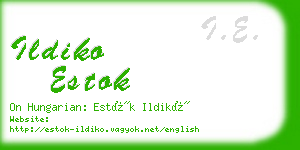 ildiko estok business card